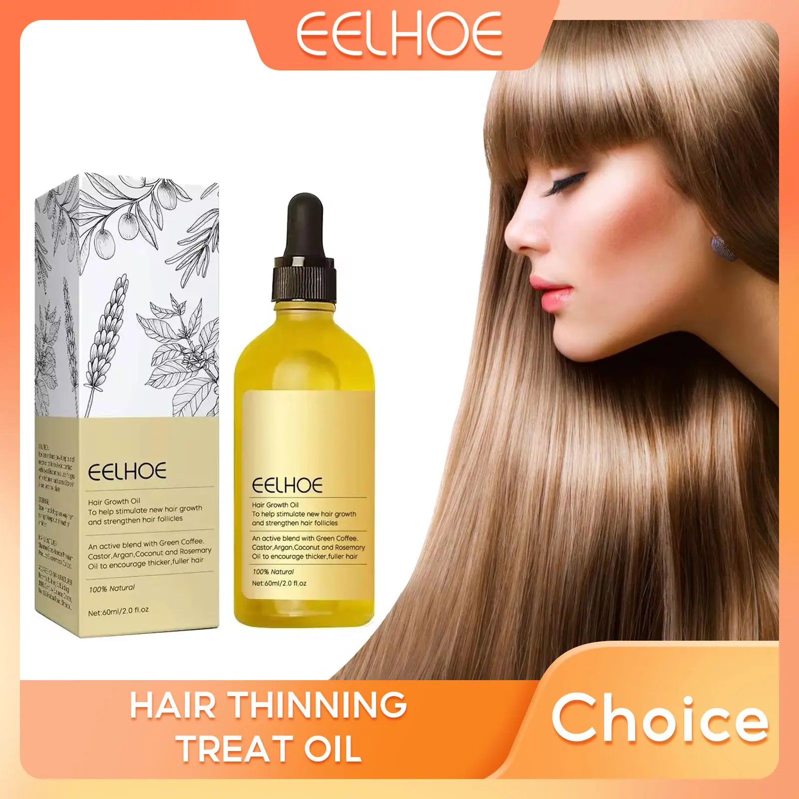 Soro Capilar EELHOE – Crescimento, Reparação e Fortalecimento dos Fios.